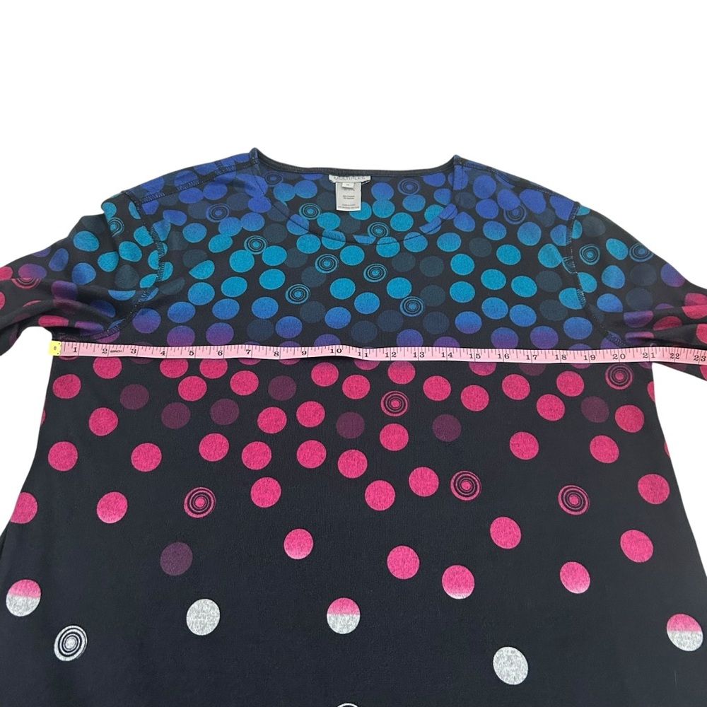 Multiples Medium Black Top With Circular Dotted M… - image 7